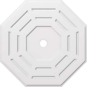 1 in. P X 14-1/4 in. C X 36 in. OD X 3 in. ID Westin Architectural Grade PVC Contemporary Ceiling Medallion