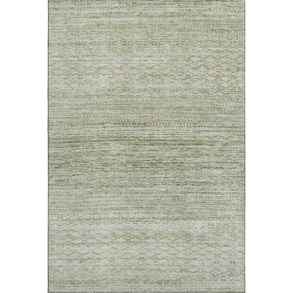 Mayfield Premium Machine Washable Abstract AMF2150 Sage 3 ft. x 5 ft. Area Rug