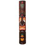 40 in. Tiki Mask Totem Turtle and Pineapple Outdoor Tropical Decoration