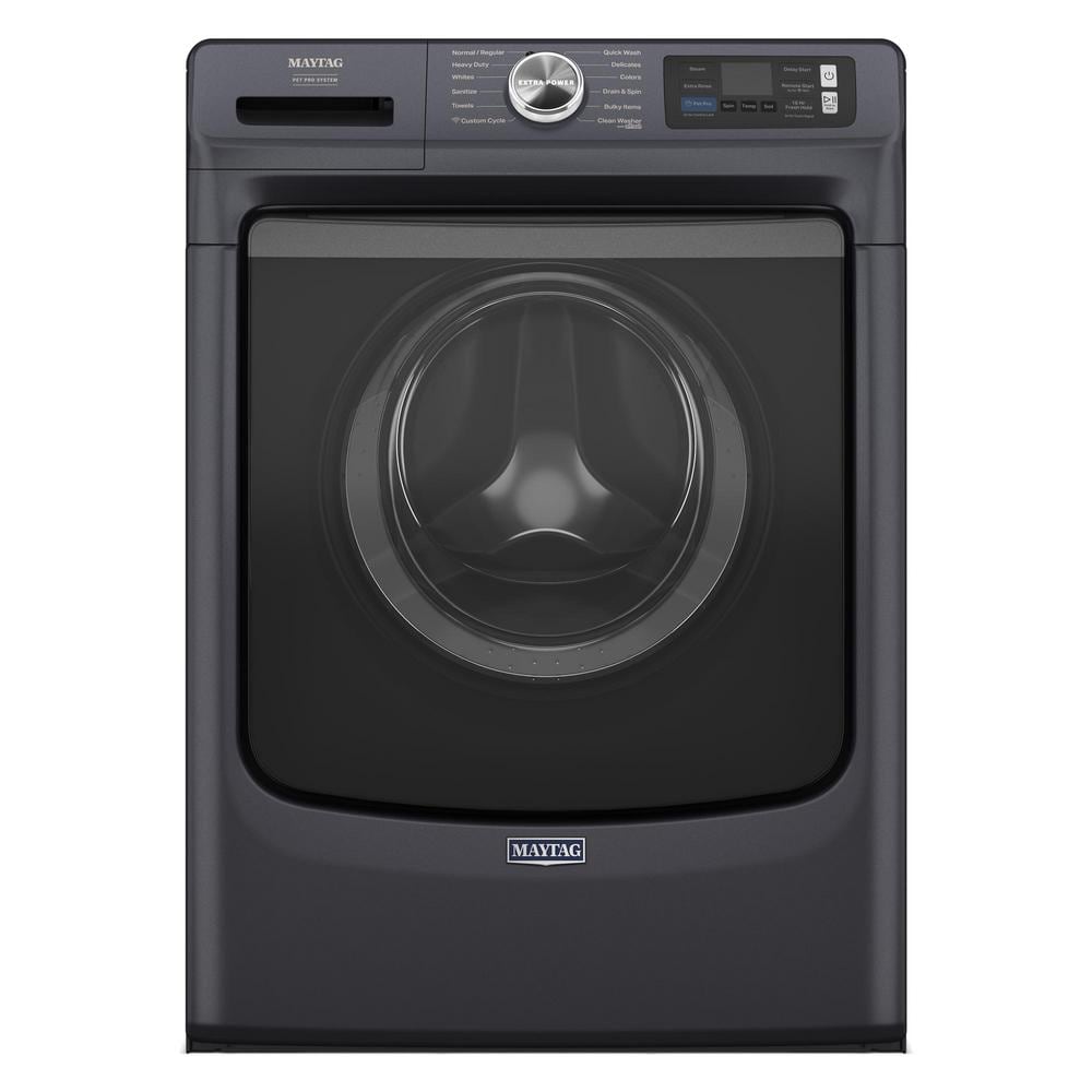 5 cu. ft. Front Load Stackable Washer in Midnight Steel with Pet Pro Option