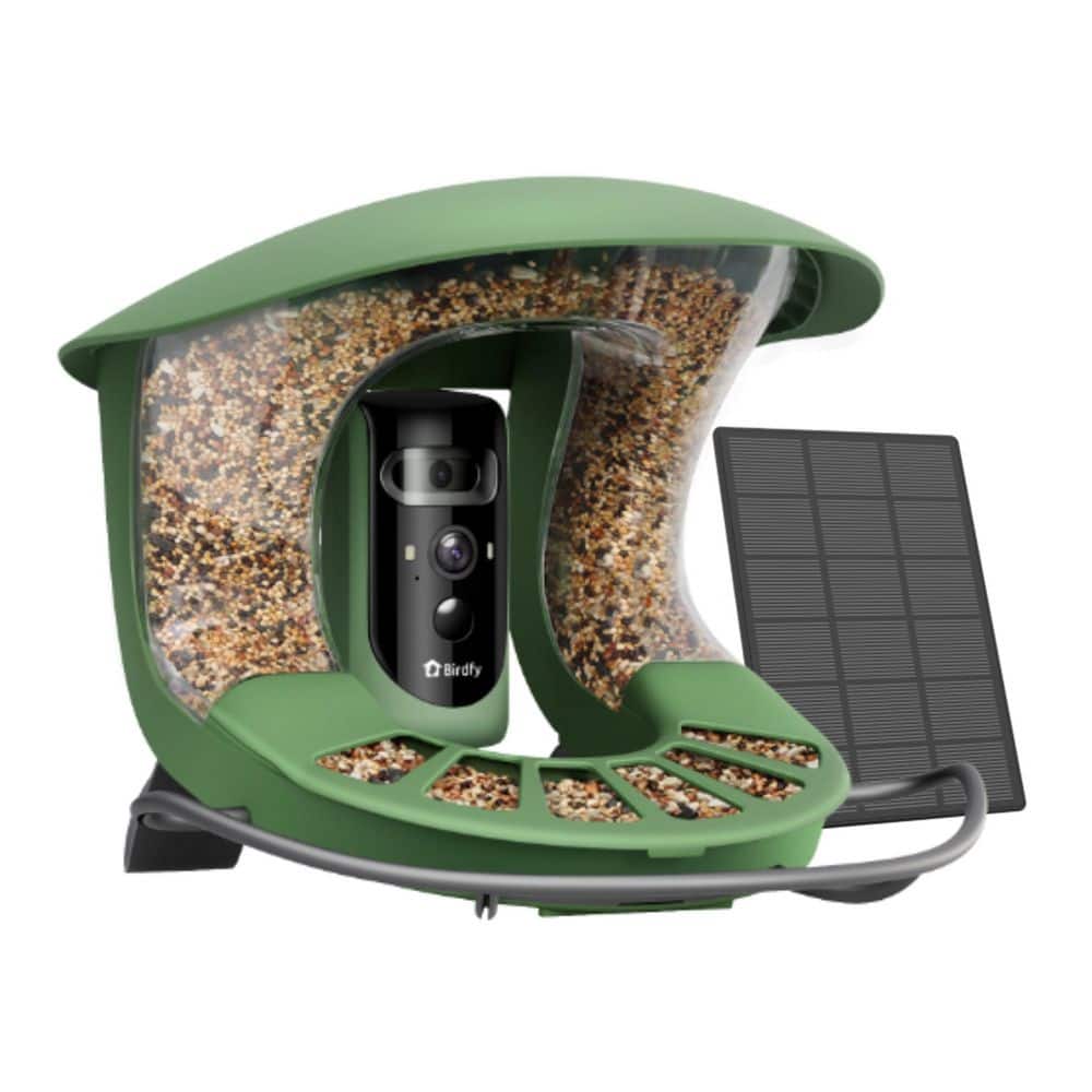 Smart Bird Feeder Green Plastic 2 Pro Dual-Lens Camera, Solar Panel, and Free AI Lifetime Subscription Seed Feeder price history on PriceWatchPro