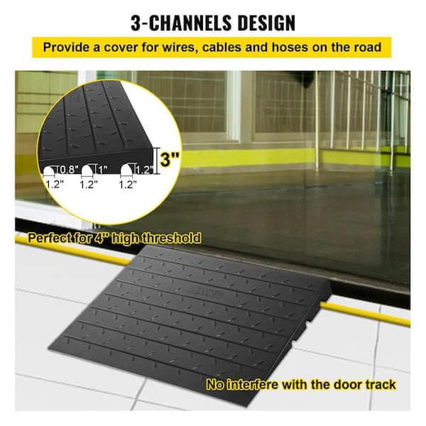 5% Discount Heavy Duty Floor Cord Covers Cable Runner Ramp Rubber