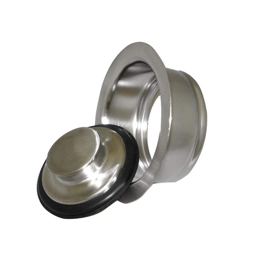 Designer Color Sink Flange and Stopper Set in Brush Nickel