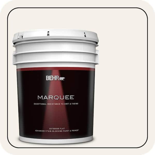 BEHR MARQUEE 5 gal. #W-B-200 Popped Corn Flat Exterior Paint & Primer