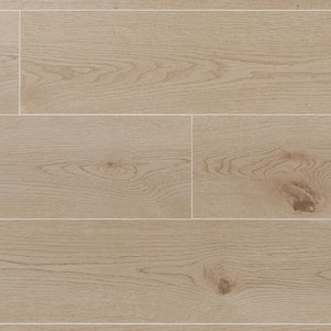 Hemlock Natural Ash 7.71 in. x 47.04 in. Wood Look Matte Porcelain Floor and Wall Tile (15.49 sq. ft. /Case)