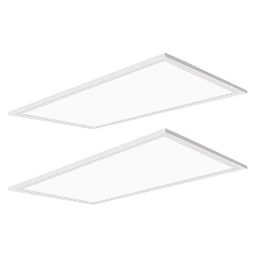 2x4 ft. Integrated LED Drop Ceiling Panel Light w/Emergency Battery Backup Dimmable Recessed Lay in Office Lights 2-PACK price history on PriceWatchPro