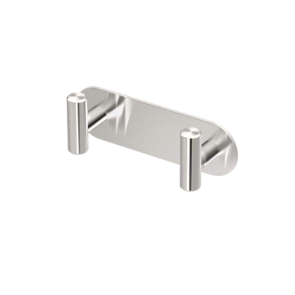Satin Nickel Wall Mounted Double Robe Hook