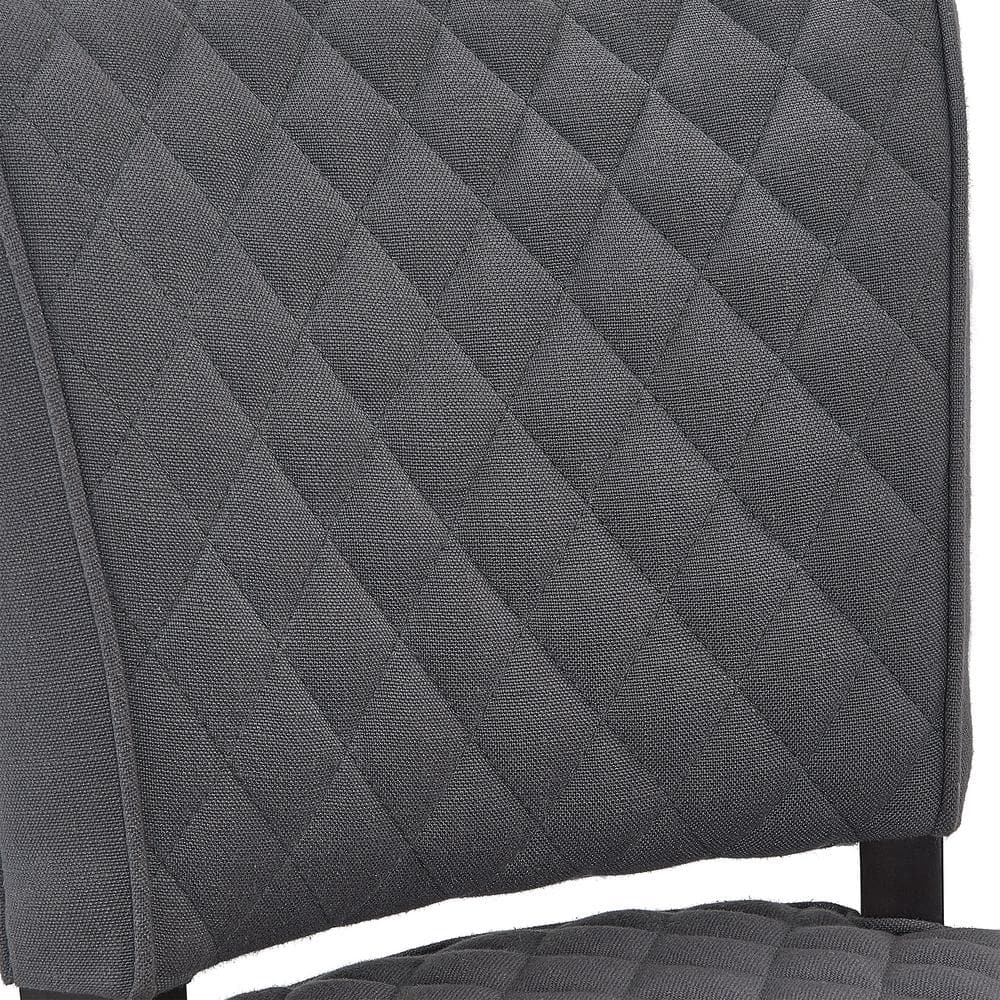 Contemporary 26" Swivel Barstool in Gray Fabric and Espresso Wood