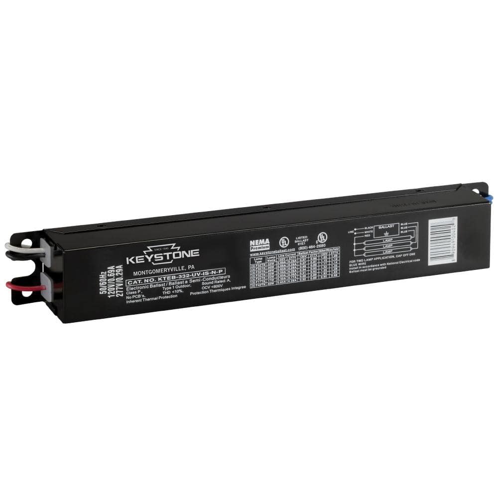 32-Watt 2-Lamp or 3-Lamp T8 4 ft. Instant Start Electronic Fluorescent Repl