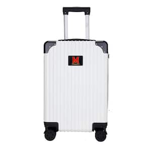 Maryland Terrapins premium 2-Toned 21 in. Carry-On Hardcase in White
