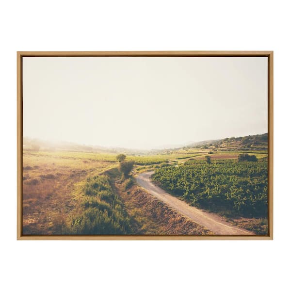Kate and Laurel Leading Towards the Unknown by Laura Evans Framed Nature Canvas Wall Art Print 38.00 in. x 28.00 in. .