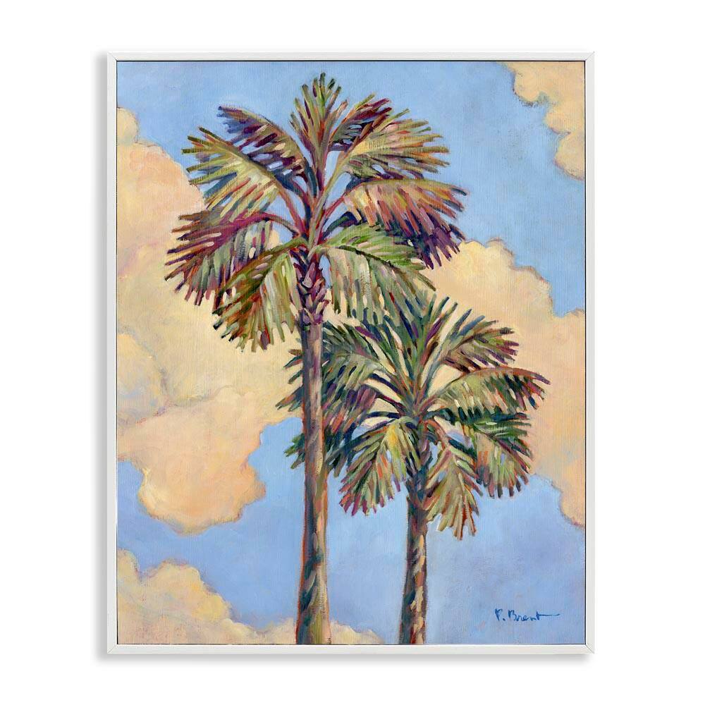 2-Palm Trees and Clouds by Paul Brent White Framed Nature Giclee Art Print 30 in. x 24 in. price history on PriceWatchPro