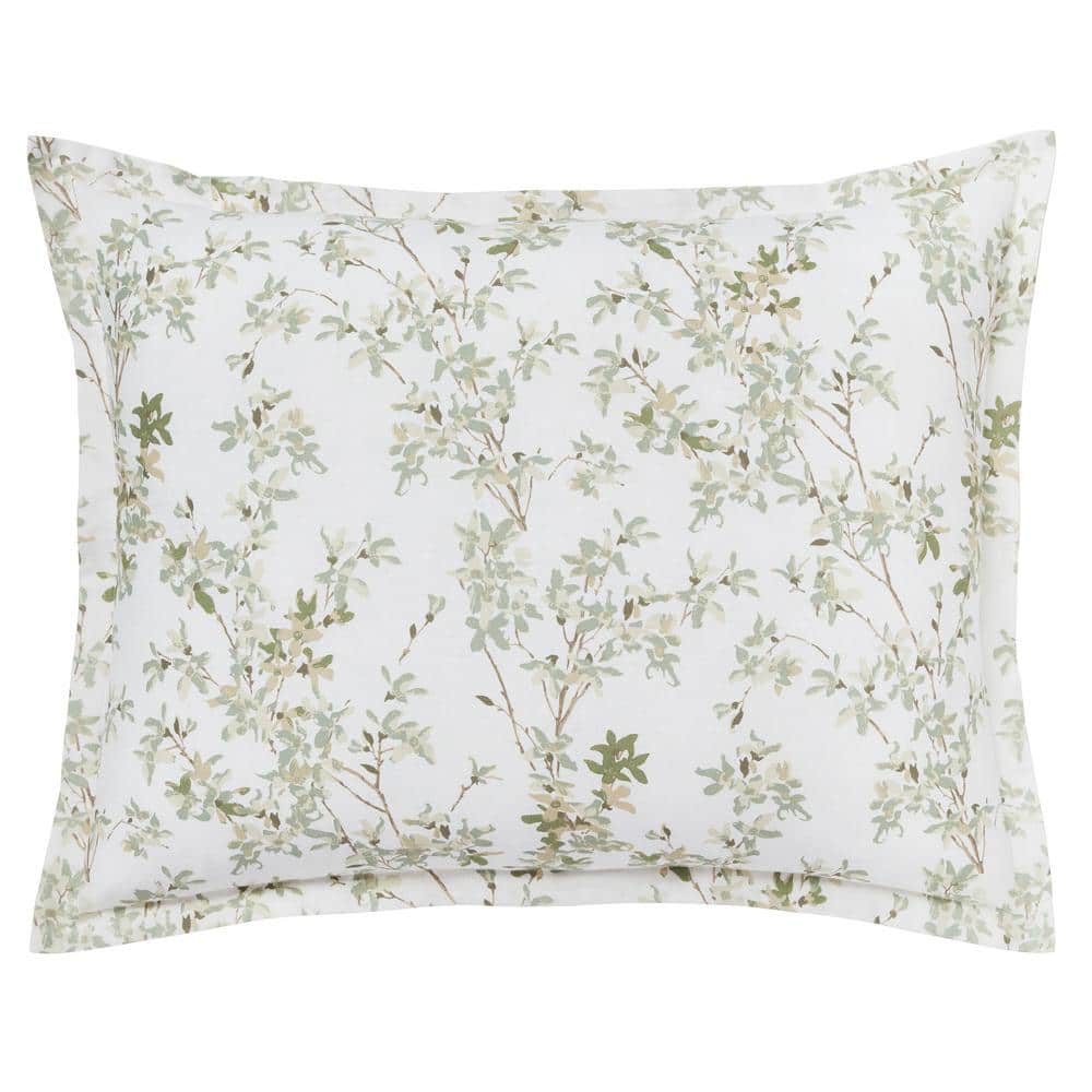 Lindy Green Cotton Twin Duvet Cover Set with Shams