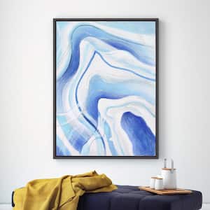 "Sky Elixer" by Martin Edwards Framed Textured Metallic Abstract Hand Painted Wall Art 40 in. x 30 in.