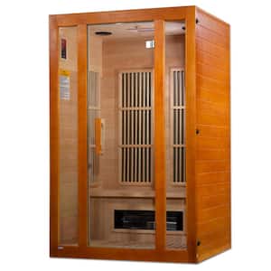 Lifesauna Aspen 2-Person Infrared Sauna with 4 Dual Tech Multi Infrared Heaters and Chromotherapy