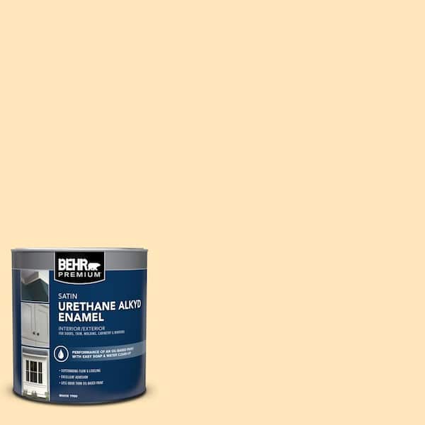 1 qt. #ICC-91 Lemon Whip Satin Enamel Urethane Alkyd Interior/Exterior Paint