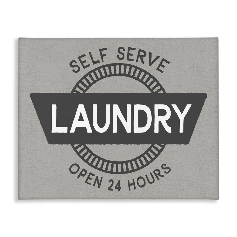 Retro Self Serve Laundry by CAD Designs Unframed Typography Graphic Art Print 24 in. x 30 in. price history on PriceWatchPro