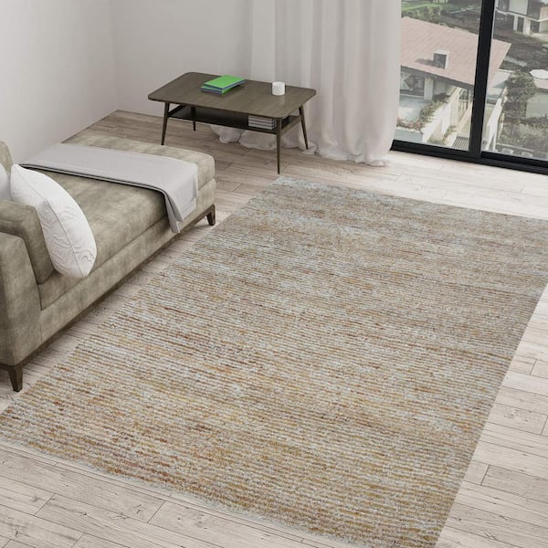 Dune Sand 9 ft. x 13 ft. Striped Casual Area Rug
