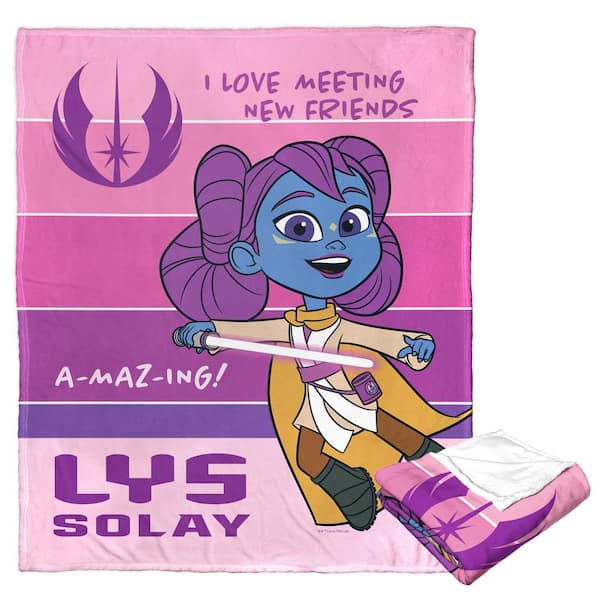 THE NORTHWEST GROUP Star Wars Young Jedi Lys Solay Silk Touch Multi-Colored Throw Blanket