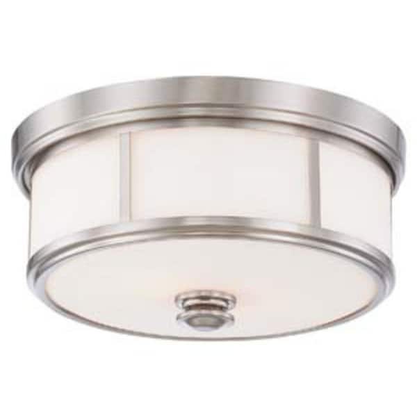 Minka Lavery Harbour Point 2-Light Brushed Nickel Flush Mount