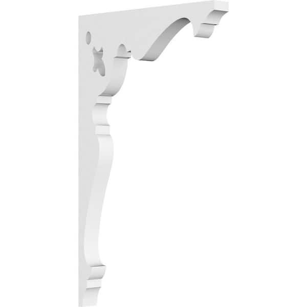 Ekena Millwork 5/8 in. W x 9 in. H x 5-1/2 in. D PVC Heath Bracket