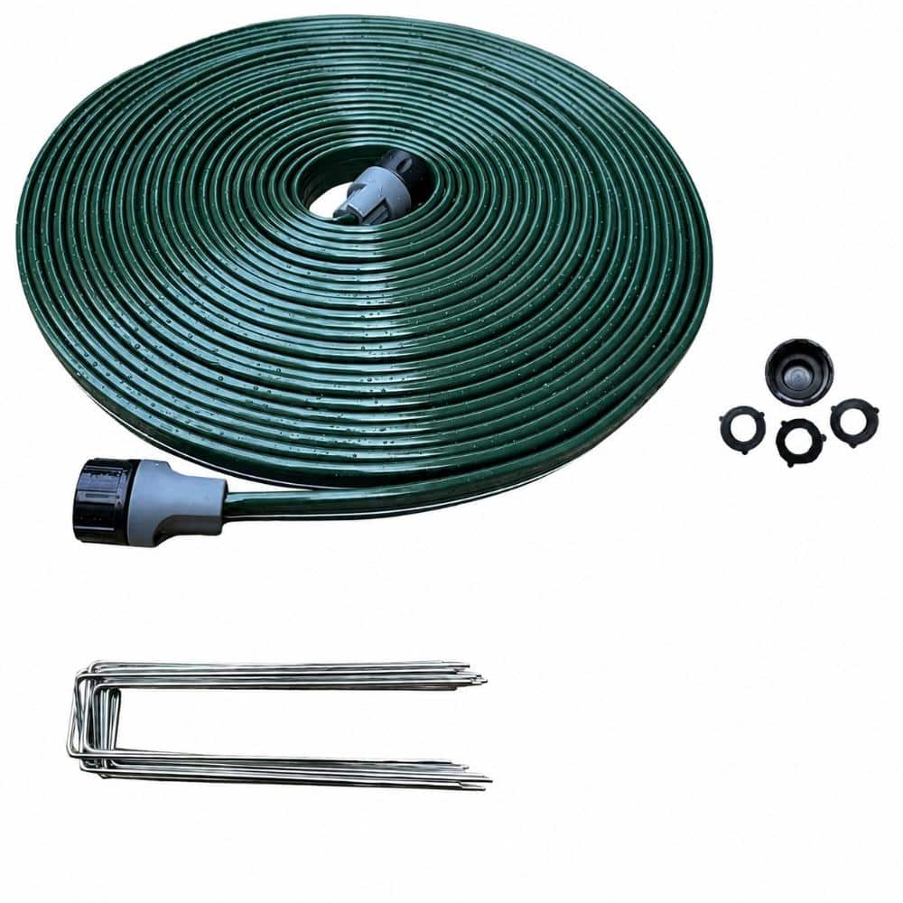 50 ft Sprinkler and Soaker Hose Flat Heavy Duty No-Kink Lawn Irrigation Hose for Yard Garden with Stakes price history on PriceWatchPro