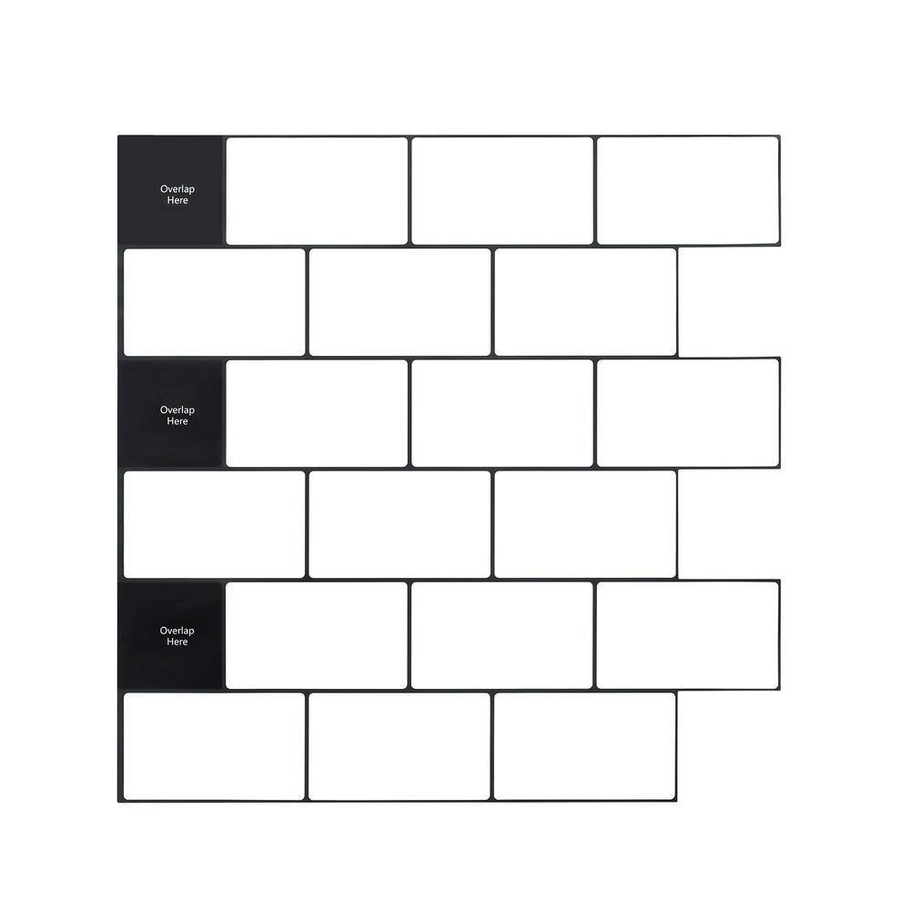 12 in. x 12 in. Premium Kitchen Backsplash Vinyl Peel and Stick Tile