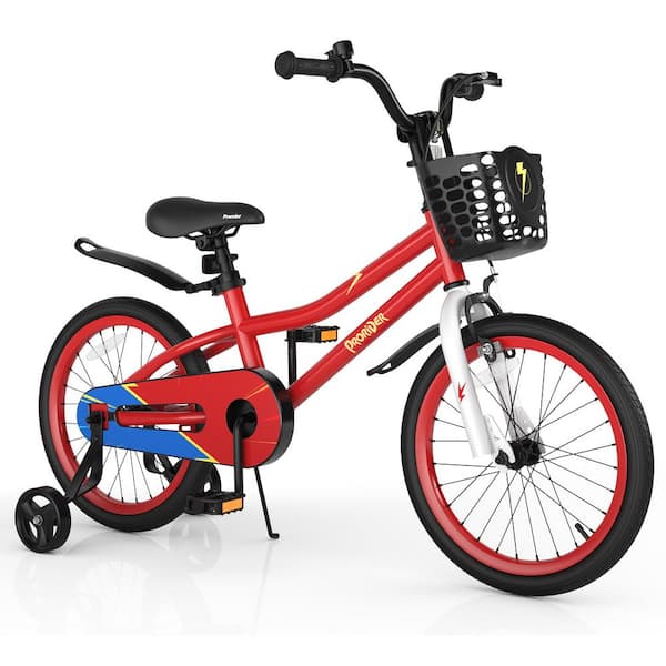Costway 18 in. Kid's Bike with Removable Training Wheels and