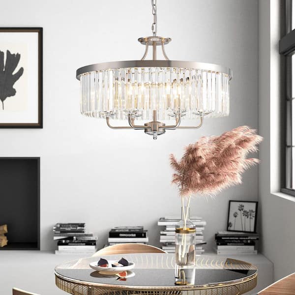 chandelierデスク Bloom Chandelier with Brushed Brass Finish & Adjustable Chain for