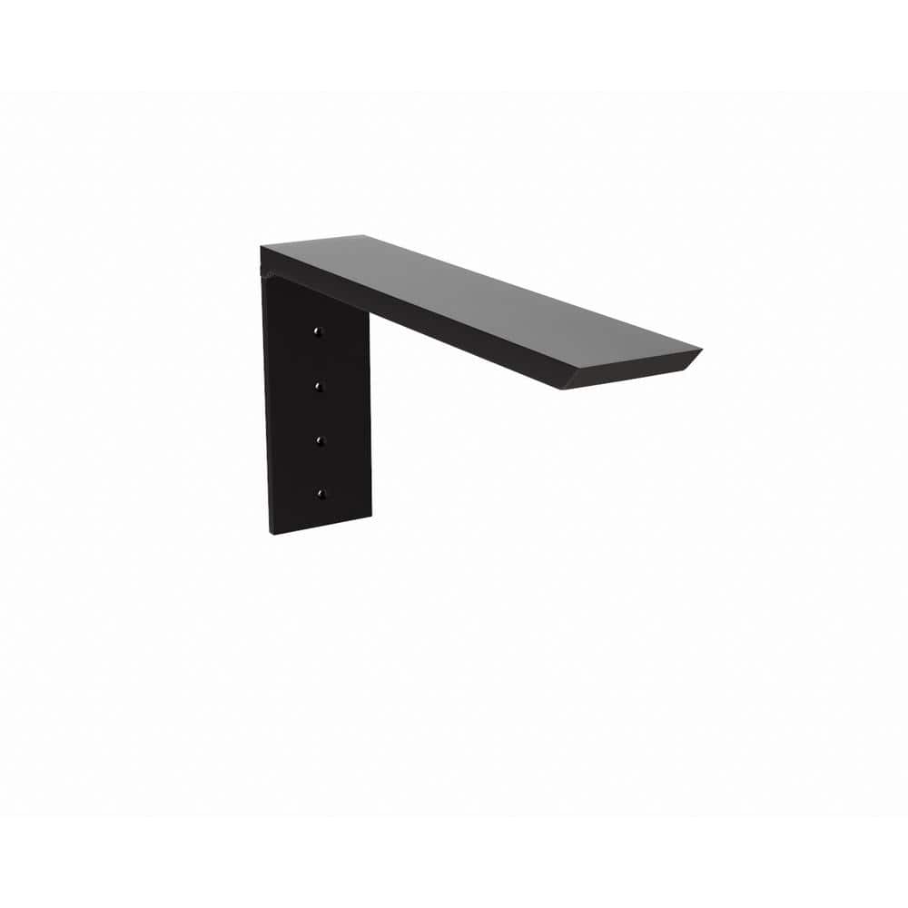 Black Aluminum Industrial Shelf Bracket 12x10 Inch