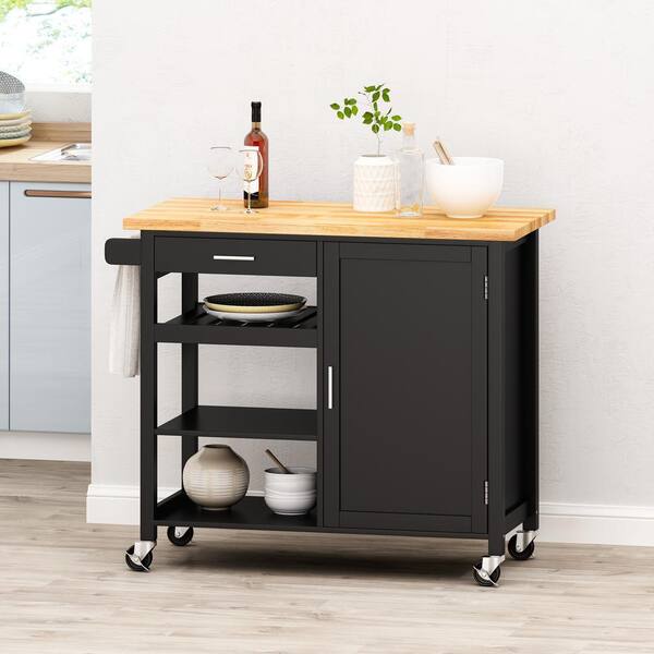 Tall Microwave Cart in Grey/Black - Casa Leaders Inc.