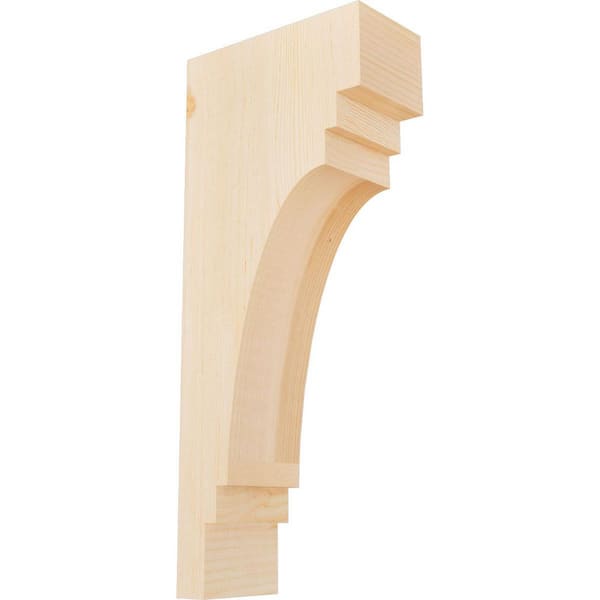 Ekena Millwork 5-1/2 in. x 12 in. x 28 in. Douglas Fir Pescadero Smooth Corbel