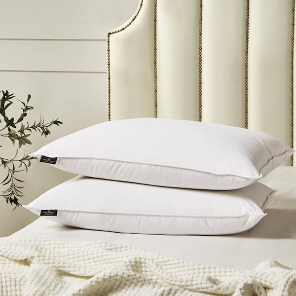 Farm to Home 100% Organic Cotton Softy-Around Feather and Down Medium Firm Jumbo Pillow (2-Pack)