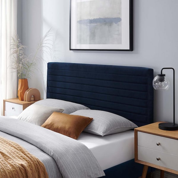 Dark blue headboard discount