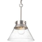 Jeffrey Alan Marks Point Dumeâ„¢ Tapia Trail 12 in. Brushed Nickel Semi-Flush Convertible