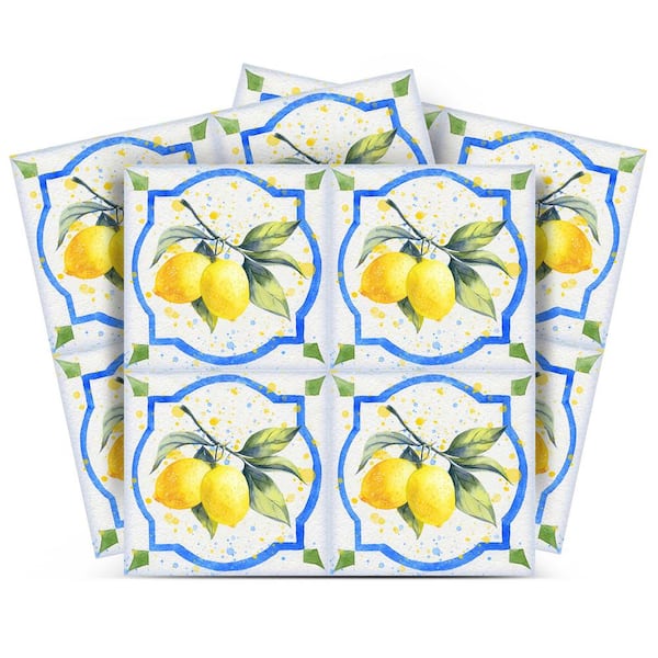 MI ALMA Yellow L05 4 in. x 4 in. Vinyl Peel and Stick Tile (24-Tiles, 2.67 sq.ft./Pack)