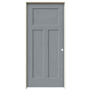 36 in. x 80 in. Craftsman Stone Stain Left-Hand Solid Core Molded Composite MDF Single Prehung Interior Door