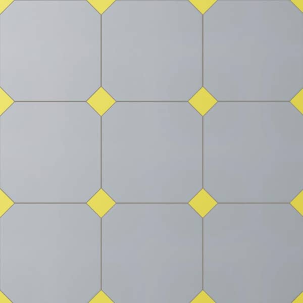 Vaudeville Octagon Humo with Taco Lima 8 in. x 8 in. Porcelain Floor and Wall Tile (11.25 sq. ft. /Case)