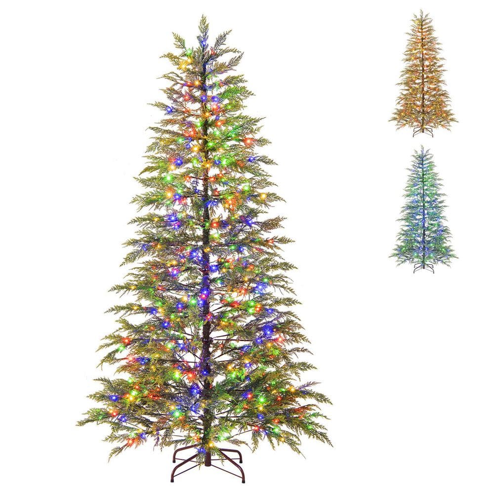6.5 Feet Artificial Christmas Tree with Branch Tips and Colorful LED Lights price history on PriceWatchPro