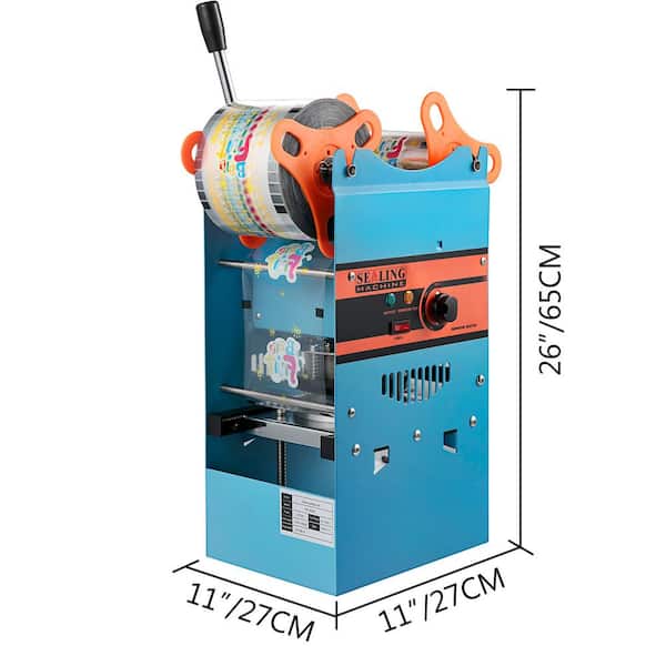 VEVOR Manual Tea Cup Sealer Machine 300-500 Cup per Hour 90/95 mm