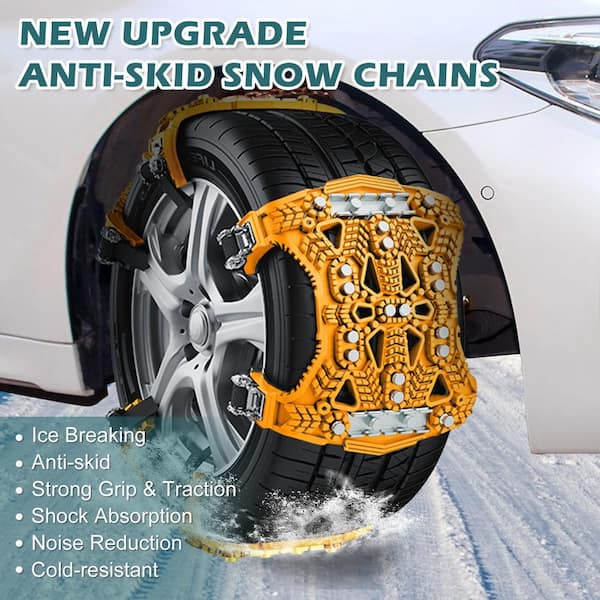 6 PCs Universal Anti-Skid Car, SUV, and Pick Up Patterned Snow