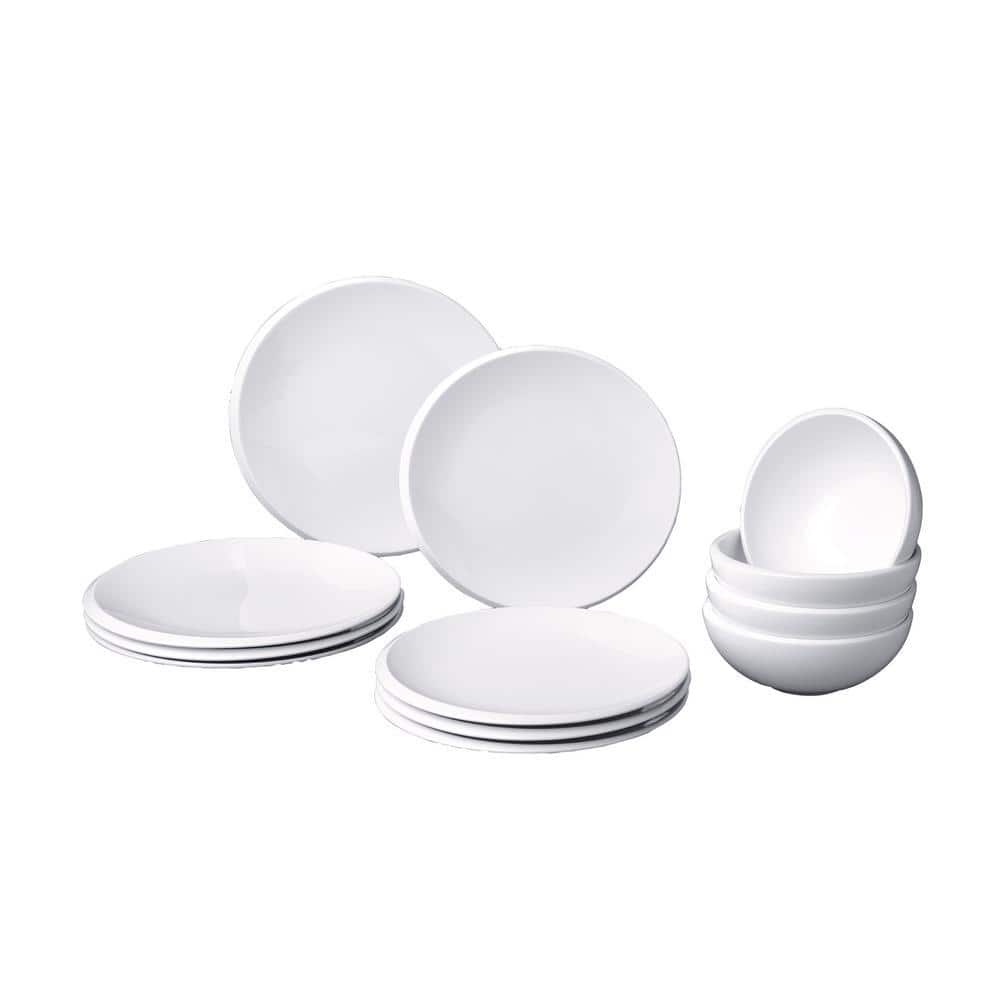Villeroy & Boch 12 pc New Moon White Porcelain Dinnerware Set