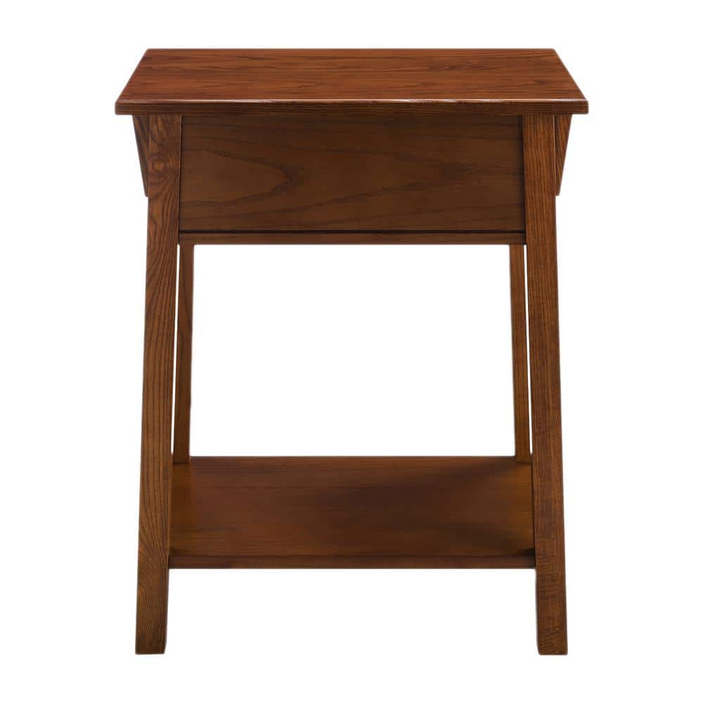 Russet Solid Wood End Tables with Storage, 2-Pack