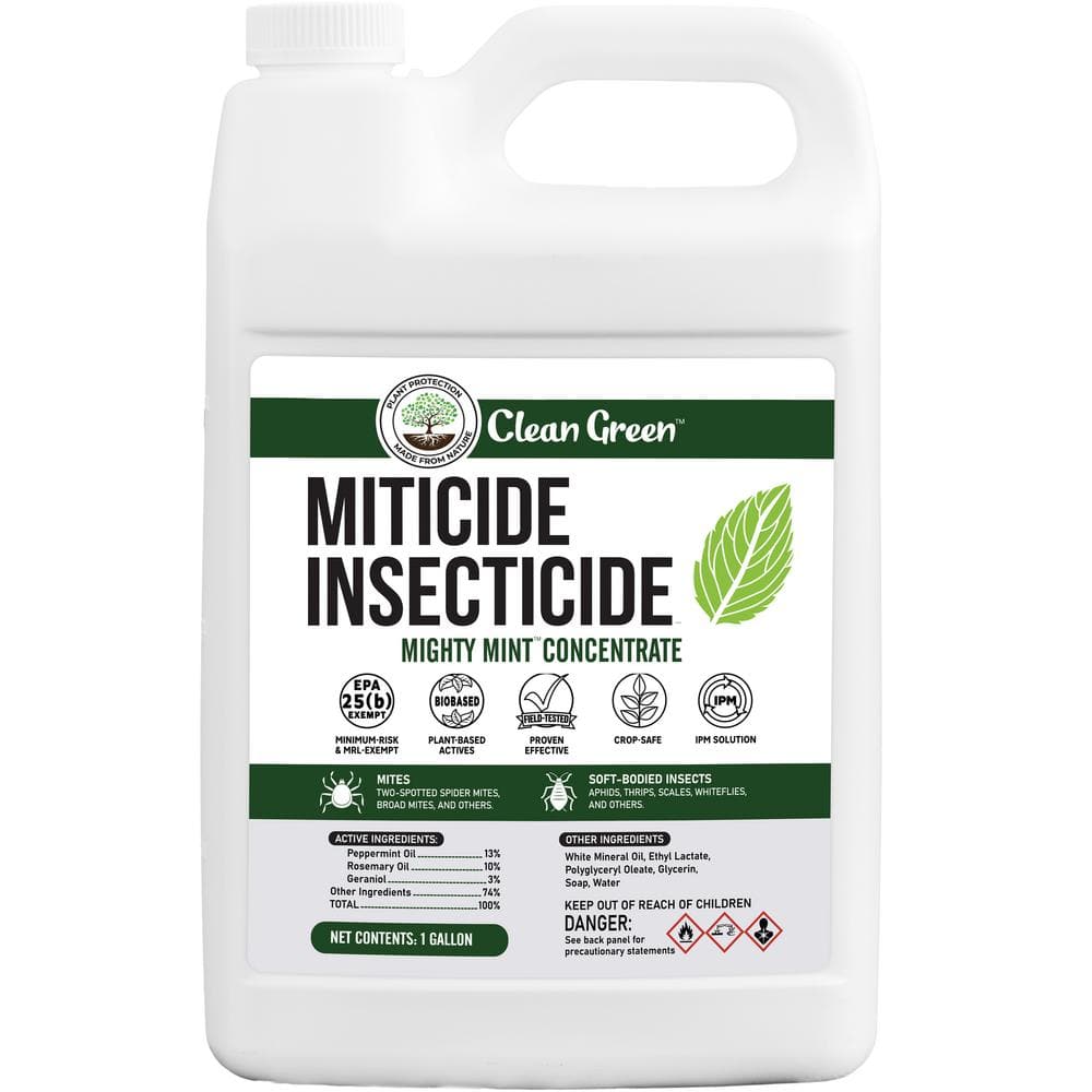 Clean Green Miticide Insecticide 1 Gal. Botanical Concentrate for Spider  Mites, Aphids, Disease, and Insects MI-128 - The Home Depot
