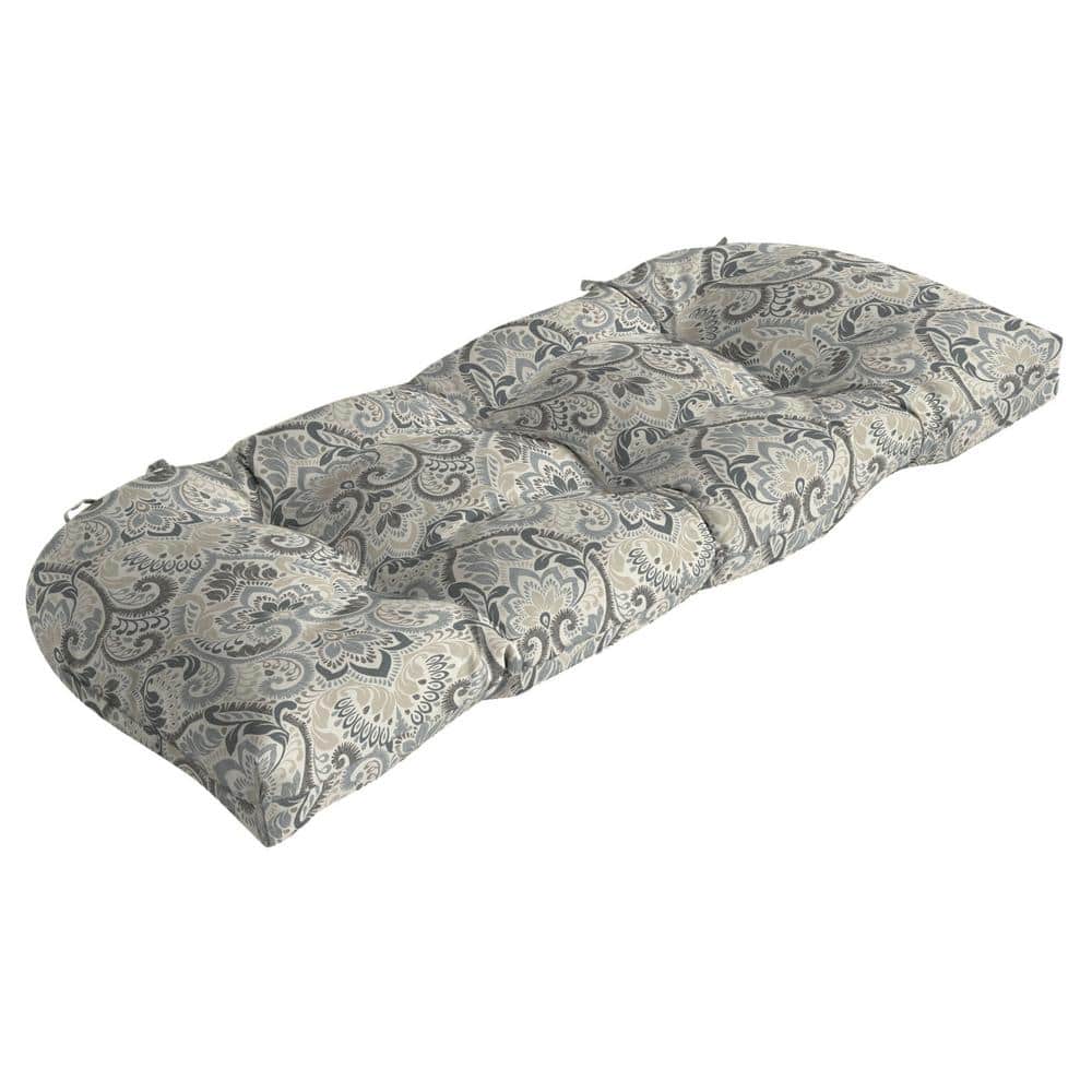 ARDEN Rectangle Outdoor Wicker Settee Cushion in Neutral