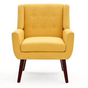 Yellow Upholstery Arm Chair (Set of 1)