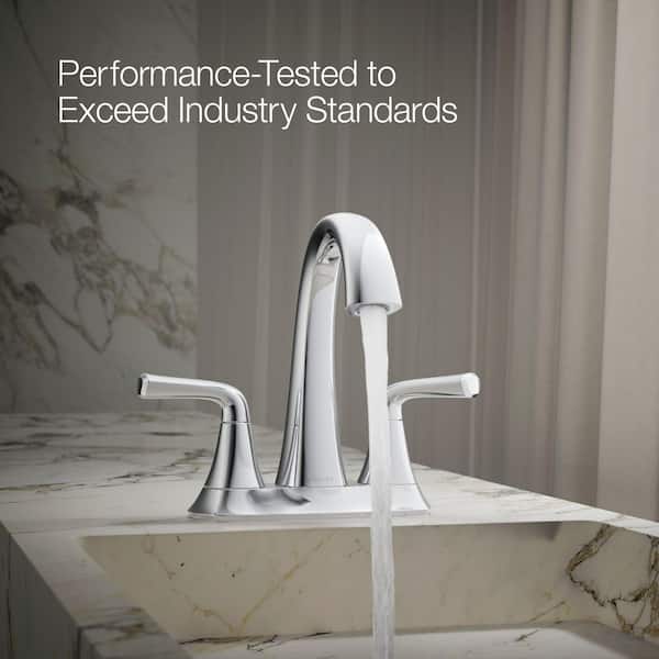 KOHLER Sundae 4 in. Centerset 2-Handles Bathroom Faucet in
