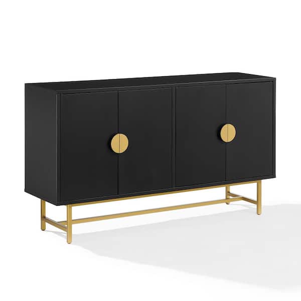 CROSLEY FURNITURE Blair Black MDF 54 in. Sideboard