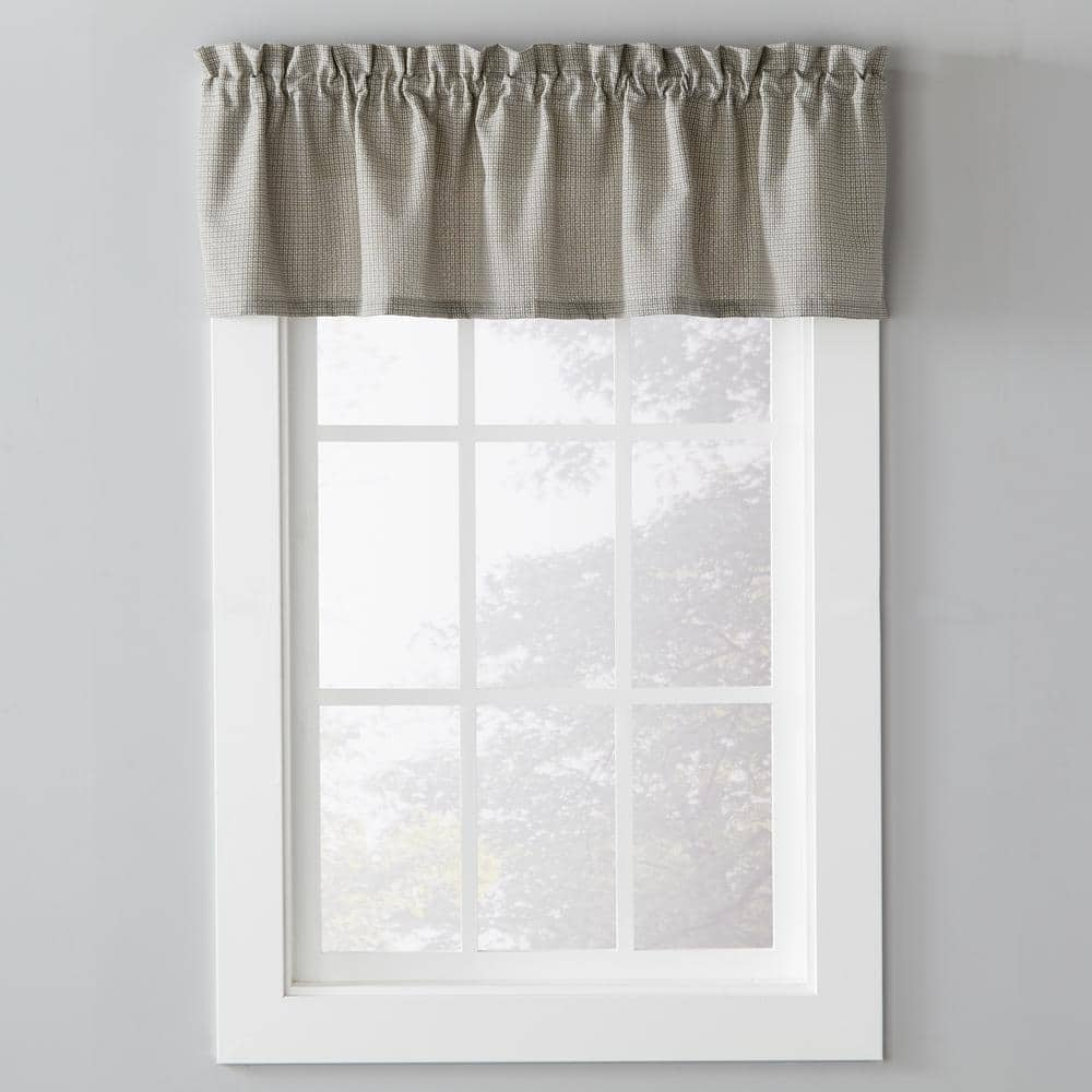 Skl Home Black Solid Rod Pocket Room Darkening Curtain 58 In W X 13 In L U7067000013v09 The Home Depot