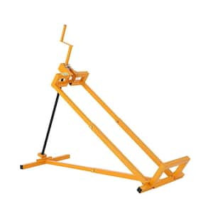 800 lbs. Capacity Lawn Mower Lift for Riding Tractors, Cleaning Aid, Lawn Tractor Lift, 45° Tilt Adjustable, Yellow